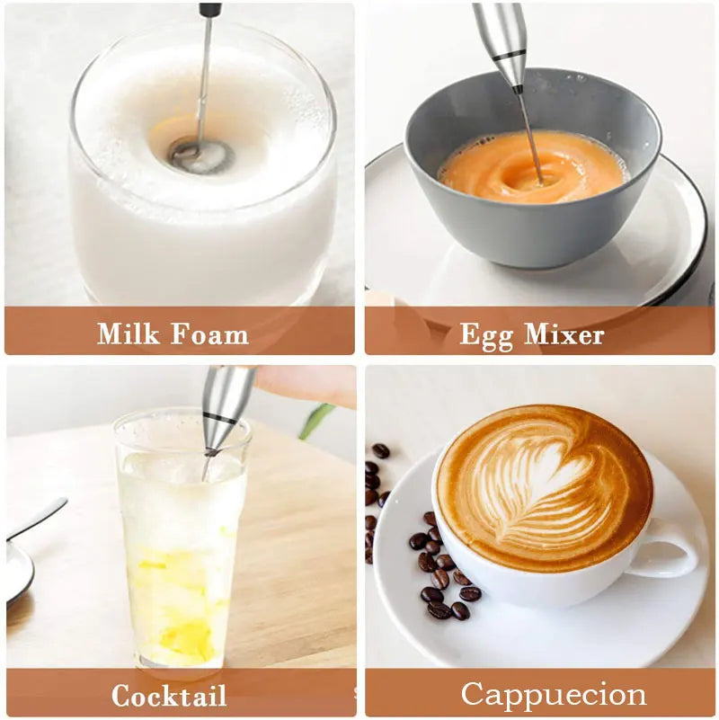 Portable Mini Milk Frothers Wireless Handheld Mixer