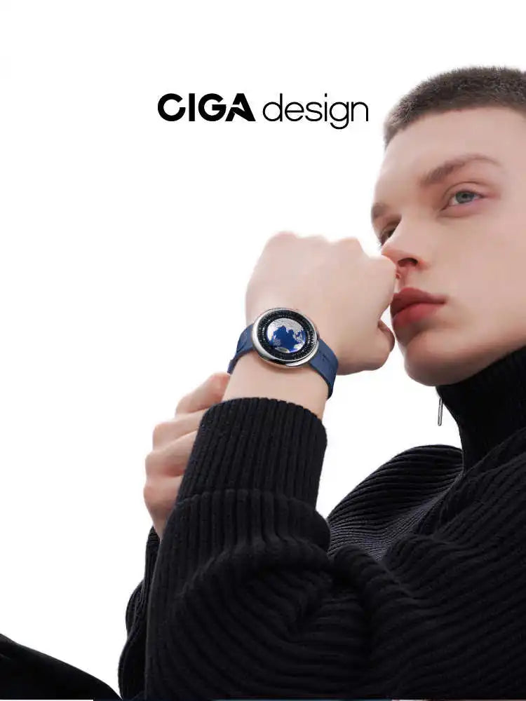 CIGA Design Blue Planet Mens Automatic Watch