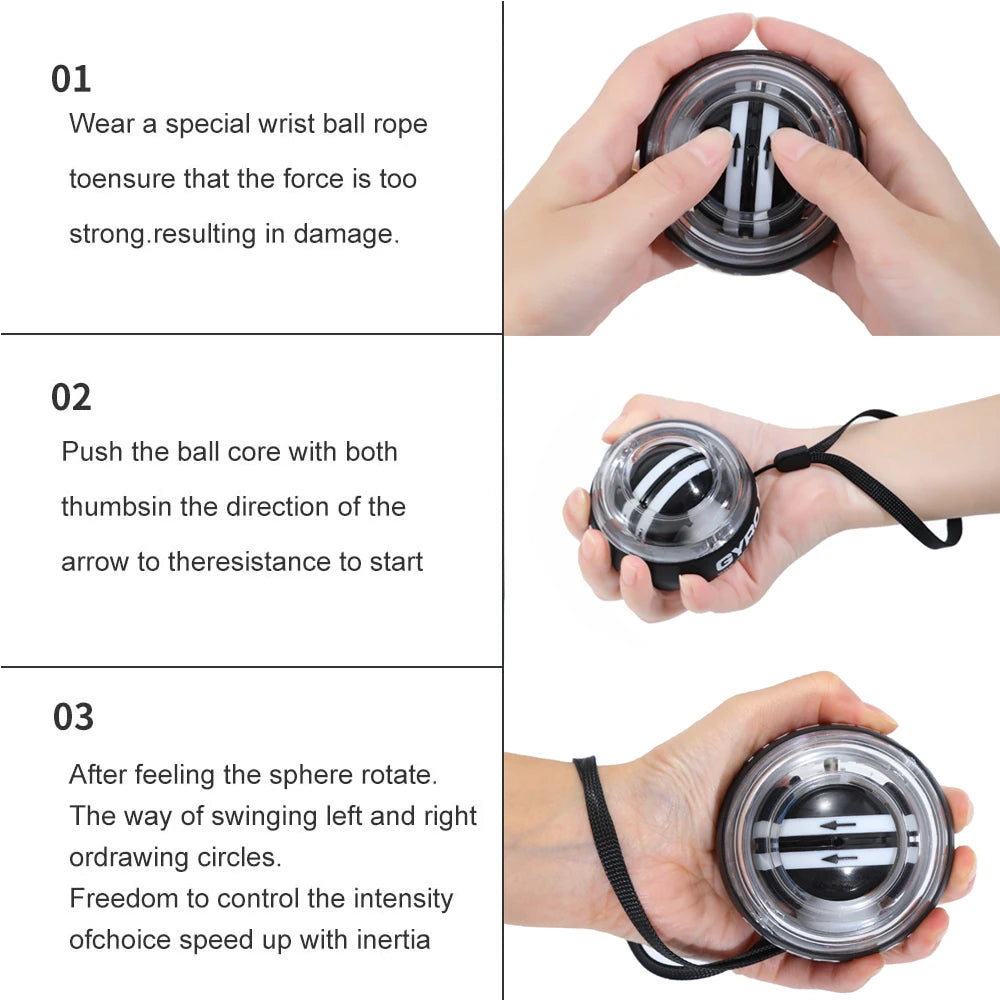 Gyro Ball Power Trainer Forearm Exerciser