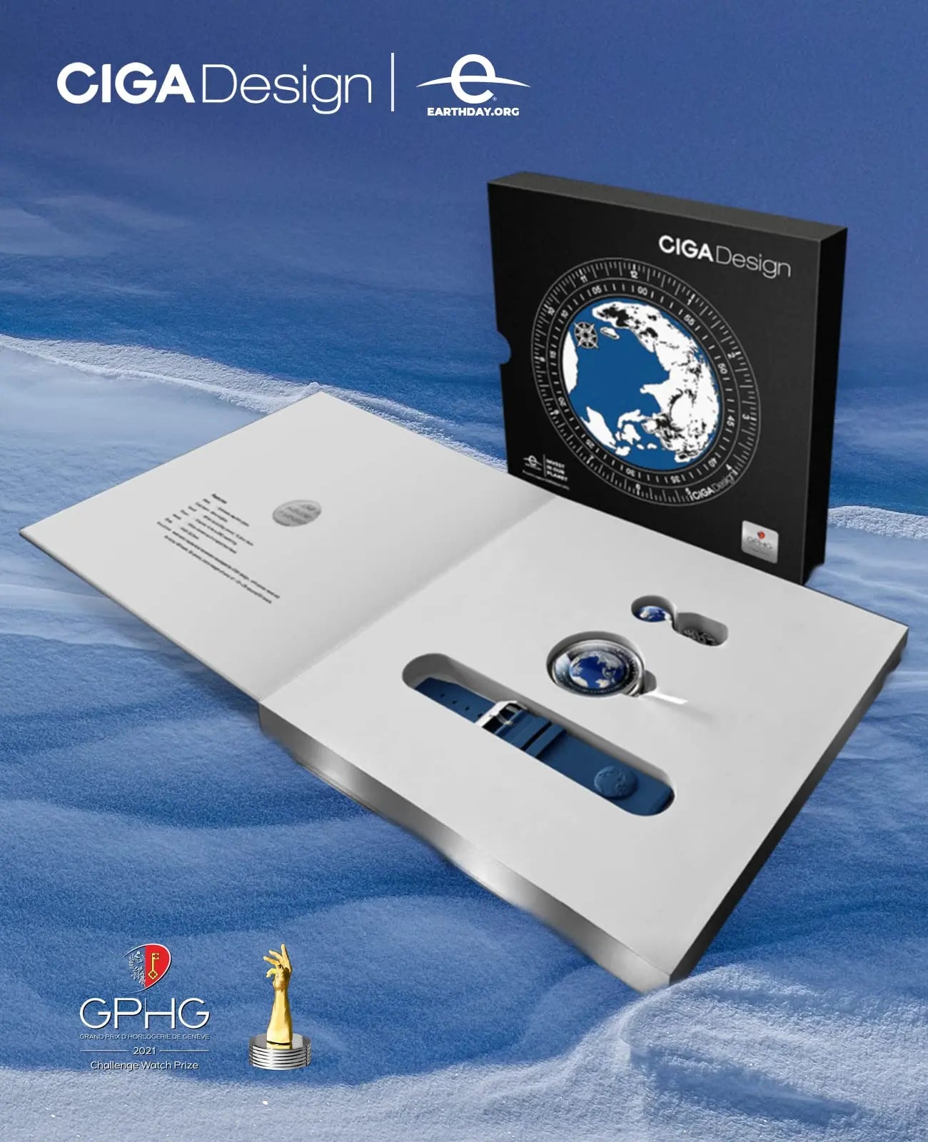 CIGA Design Blue Planet Mens Automatic Watch