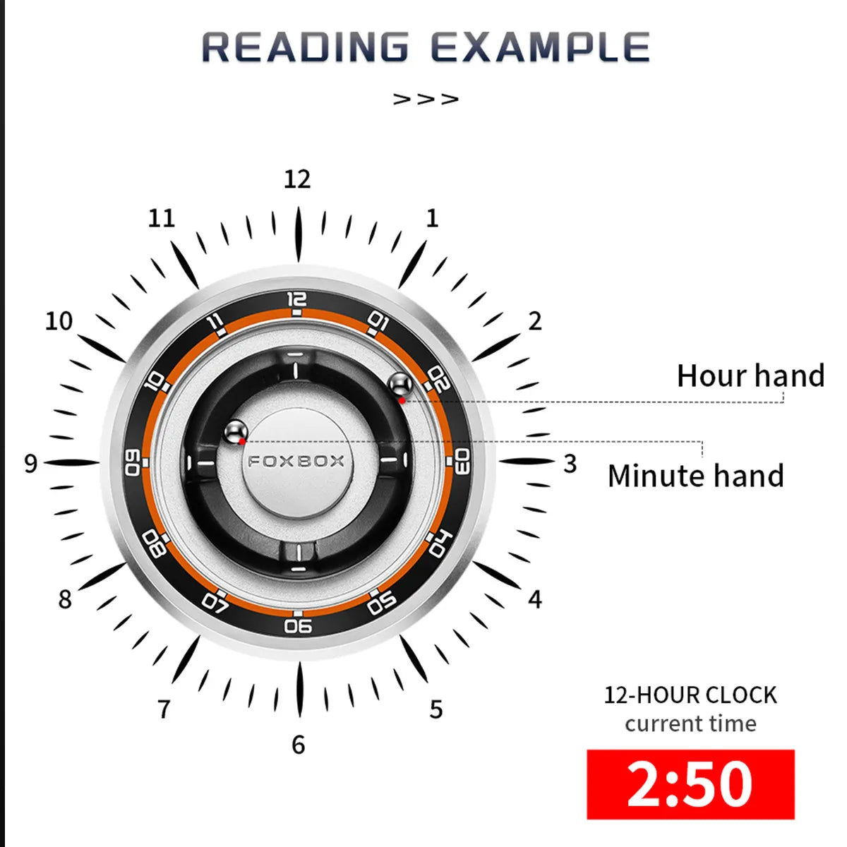 FOXBOX Magnetic Driven Quartz Wristwatch