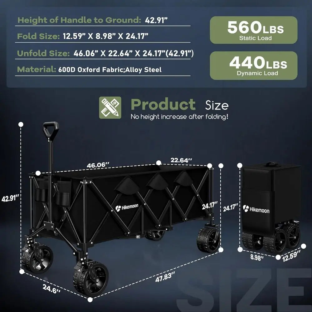 300L Heavy Duty Foldable Wagon Cart