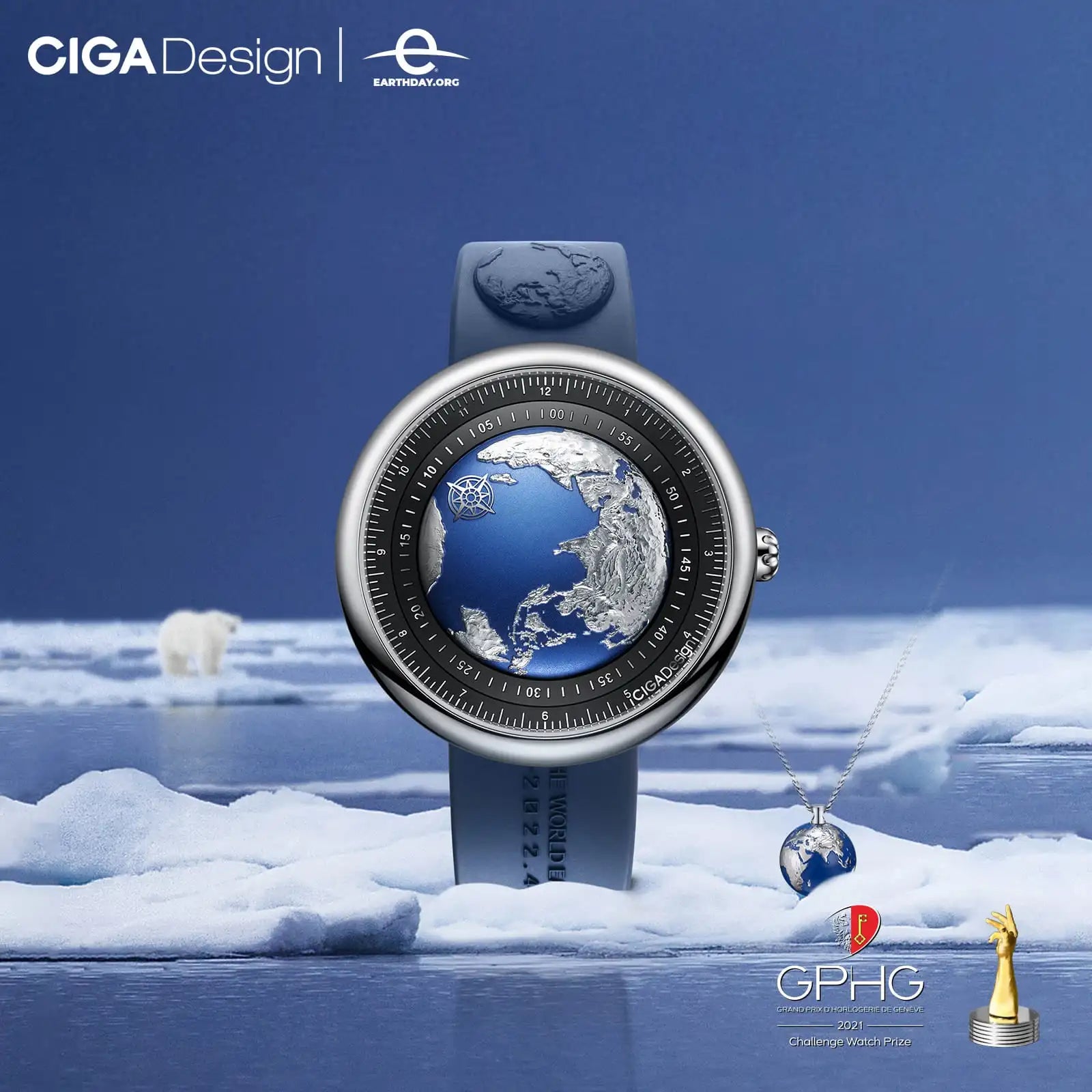CIGA Design Blue Planet Mens Automatic Watch