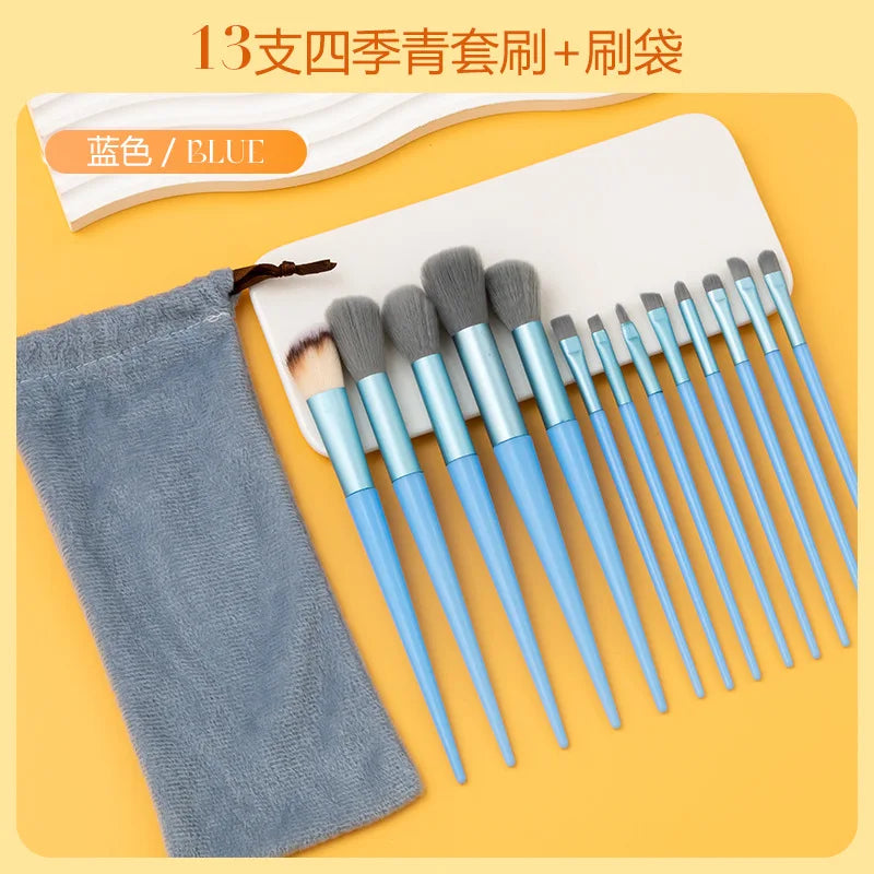 13 Purple Flower Holly Leaf Makeup Brush set