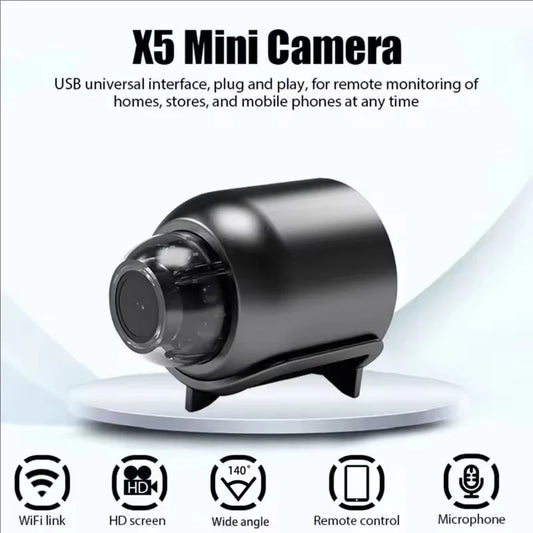 NEW 1080P HD X5 Mini Camera Wireless WIFI Outdoor Indoor Surveillance Camera with Cyclic Recording for Camping Home Security