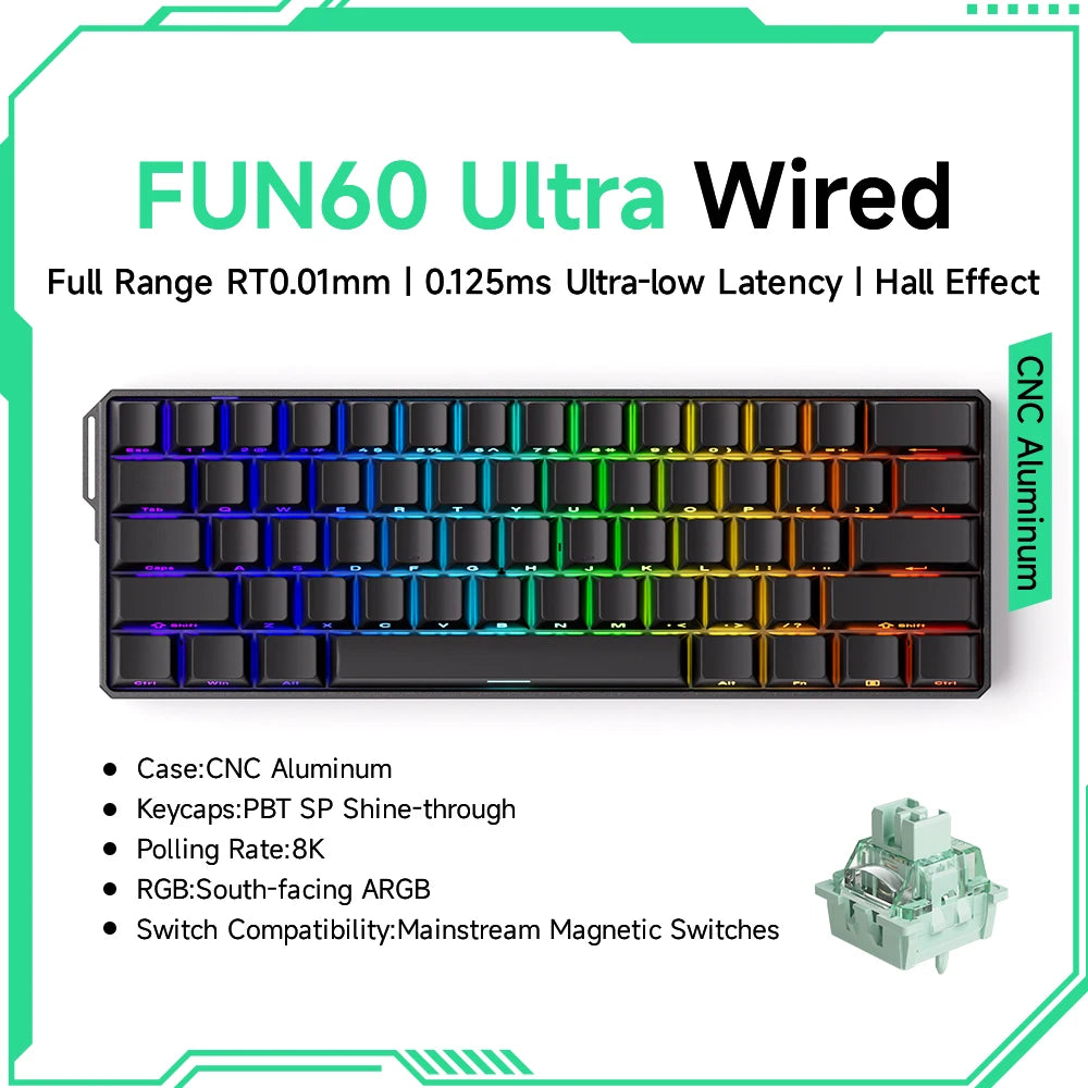 Akko MonsGeek FUN68 FUN60 PRO&MAX  HE Magnetic Keyboard 60% 65% Gaming Keyboards Rapid Trigger 8K Custom Keyboard Gamer Esports