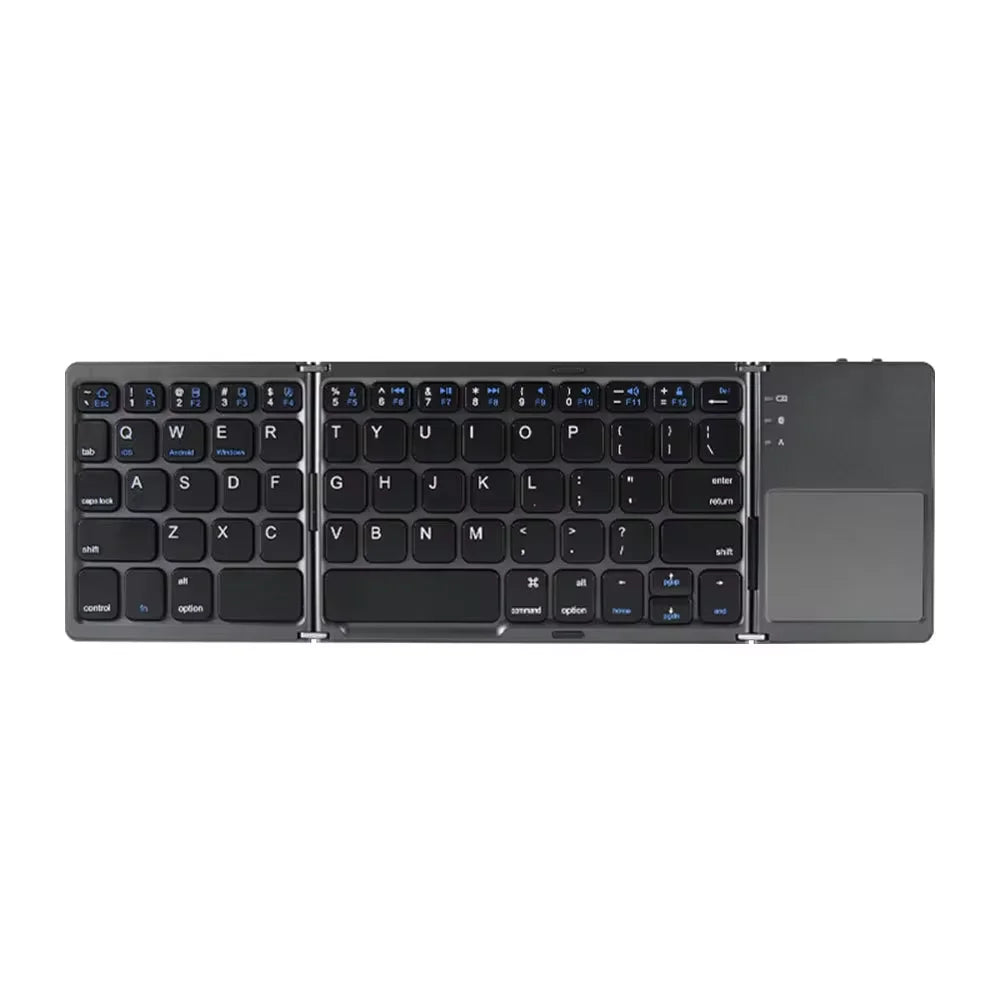 Foldable Wireless Bluetooth Keyboard With Touchpad Folding Keyboard