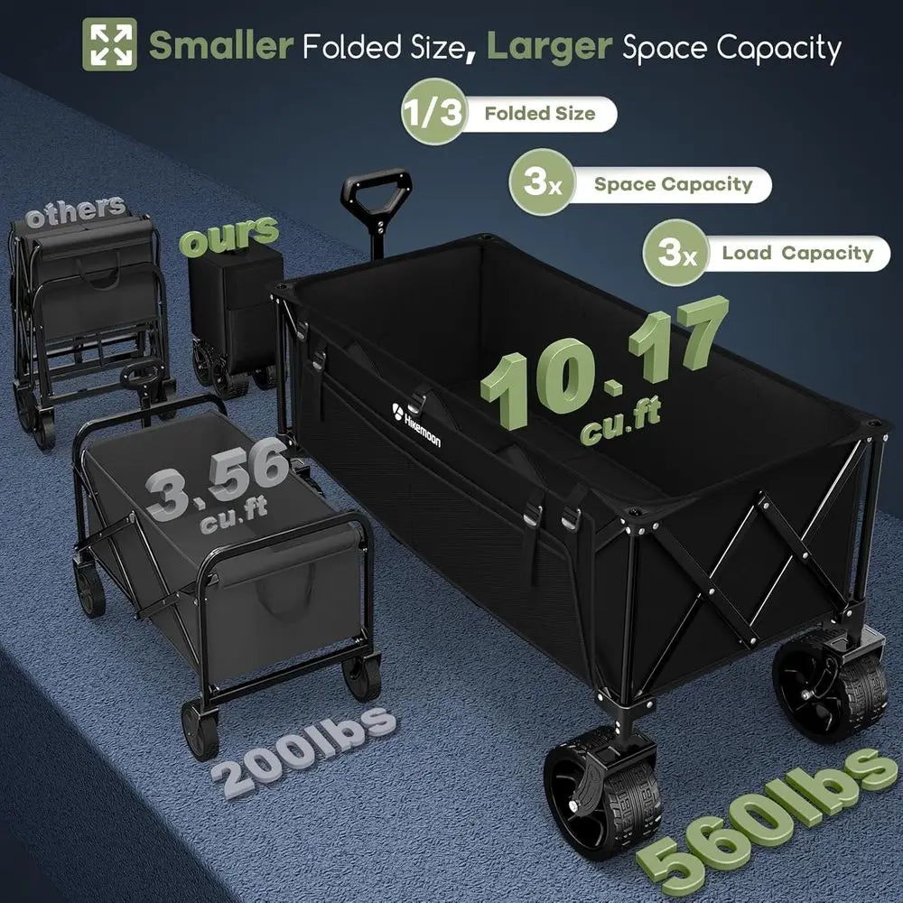 300L Heavy Duty Foldable Wagon Cart