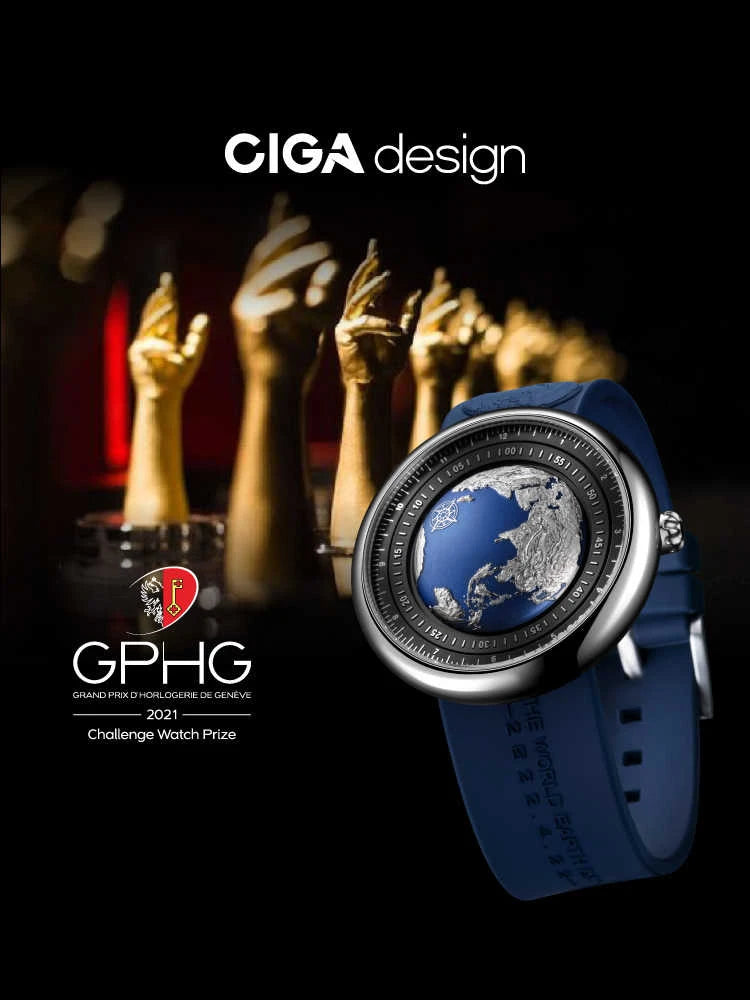 CIGA Design Blue Planet Mens Automatic Watch