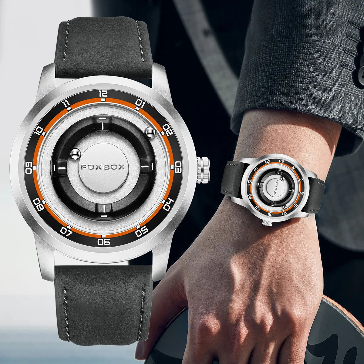 FOXBOX Magnetic Driven Quartz Wristwatch
