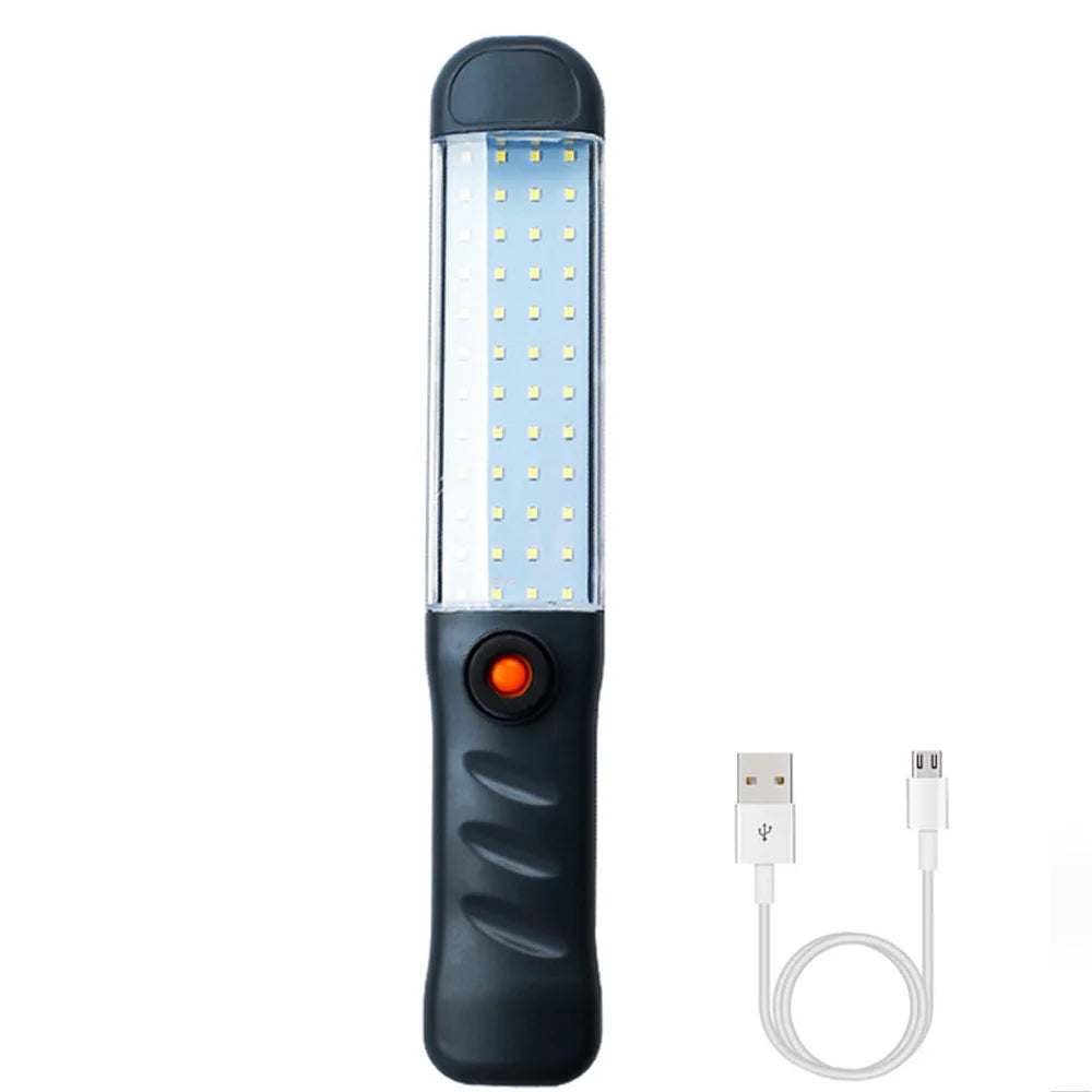 Multifunctional G51 Work Light Portable Led Rechargeable Light Waterproof Camping Light Magnet Flashlight With Built-in Battery