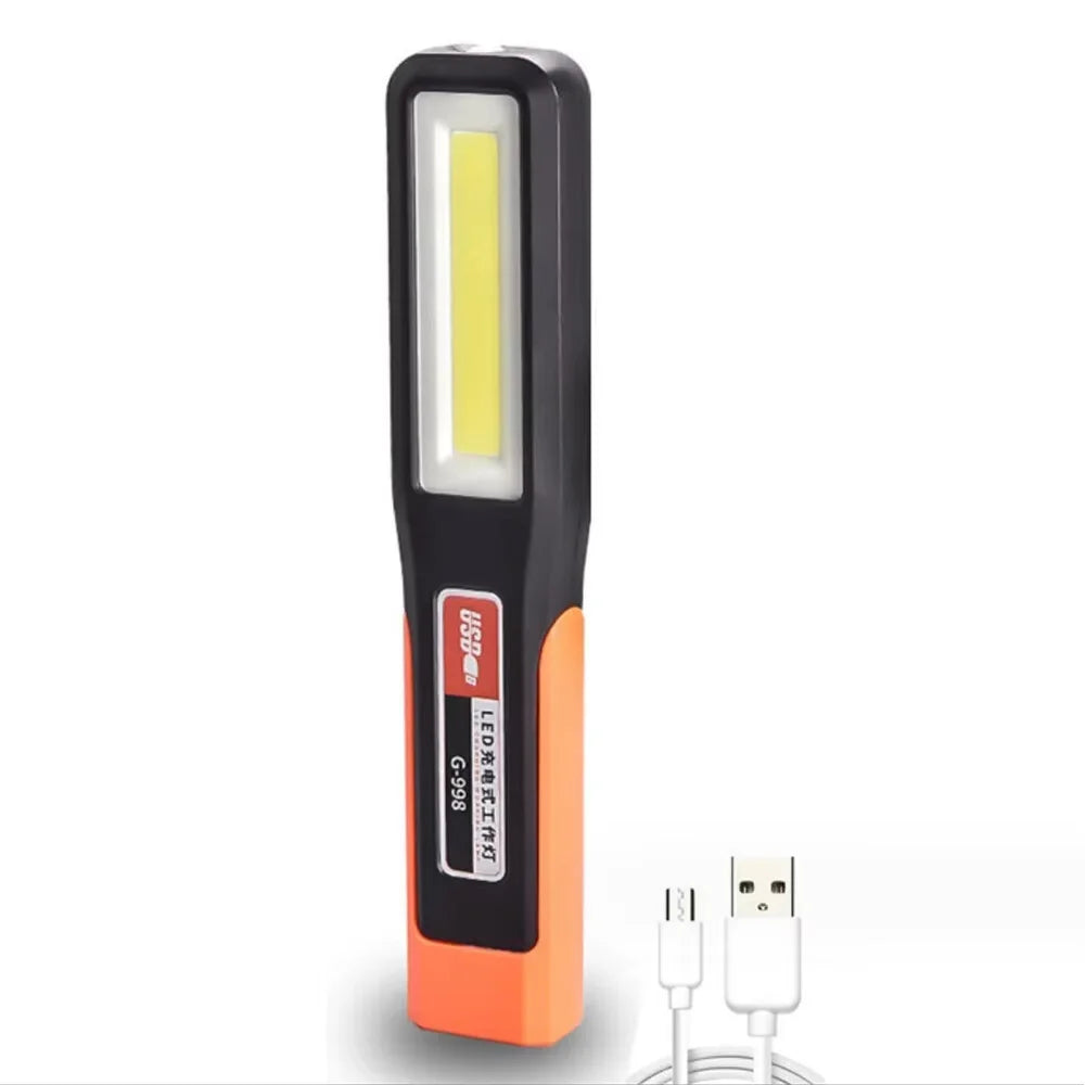 Multifunctional G51 Work Light Portable Led Rechargeable Light Waterproof Camping Light Magnet Flashlight With Built-in Battery