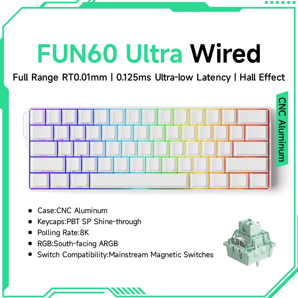 Akko MonsGeek FUN68 FUN60 PRO&MAX  HE Magnetic Keyboard 60% 65% Gaming Keyboards Rapid Trigger 8K Custom Keyboard Gamer Esports