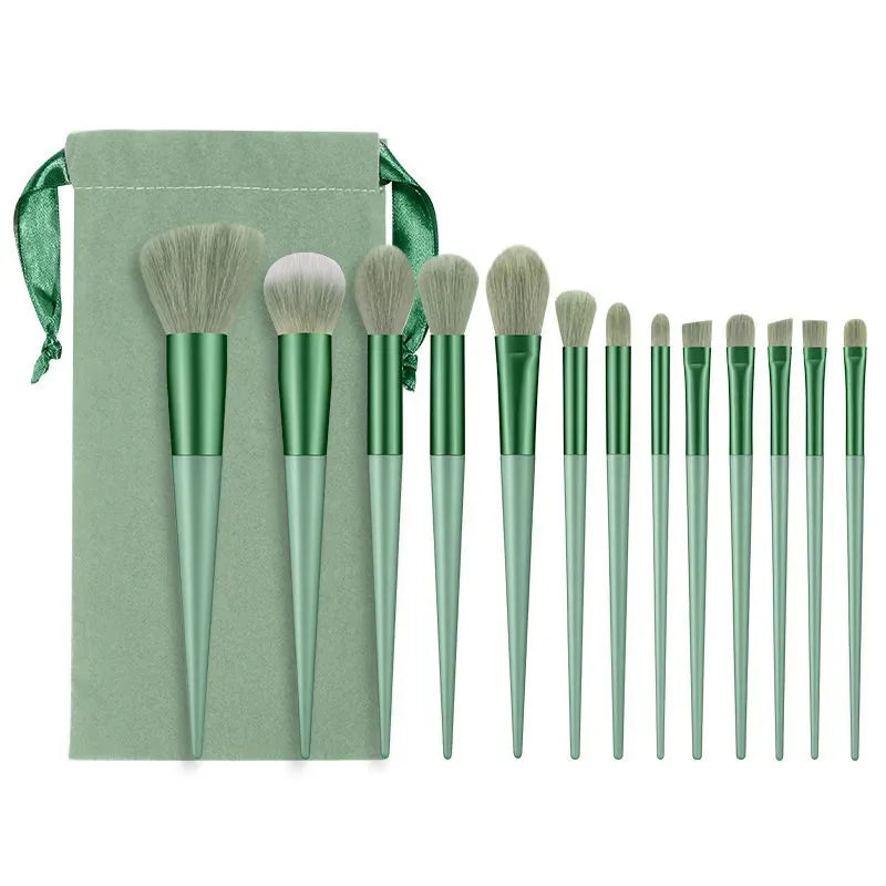 13 Purple Flower Holly Leaf Makeup Brush set