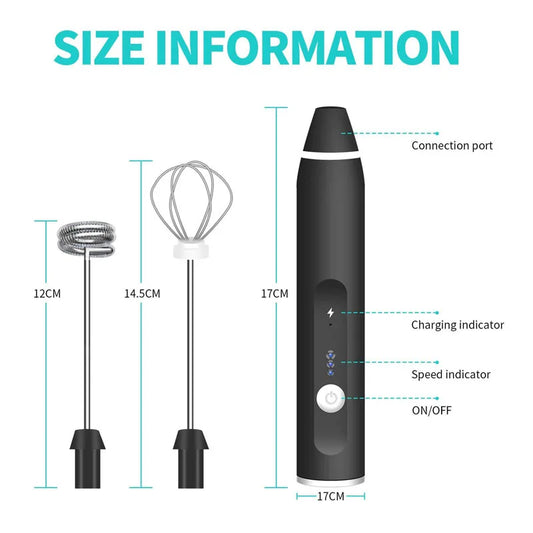 Portable Mini Milk Frothers Wireless Handheld Mixer