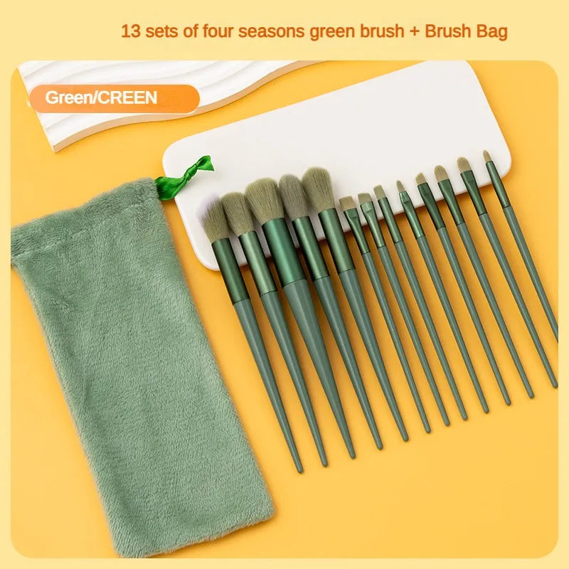 13 Purple Flower Holly Leaf Makeup Brush set