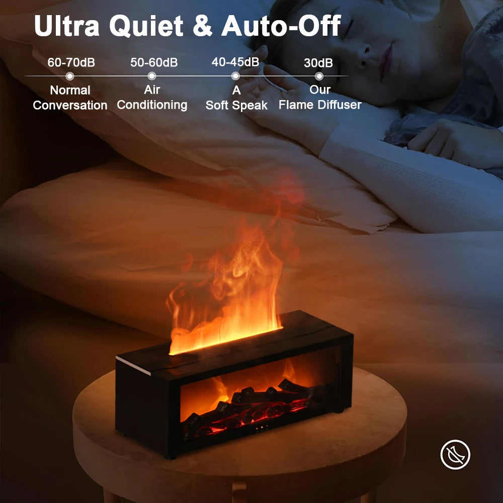 Air Humidifier & Aroma Diffuser with Flame LED Light