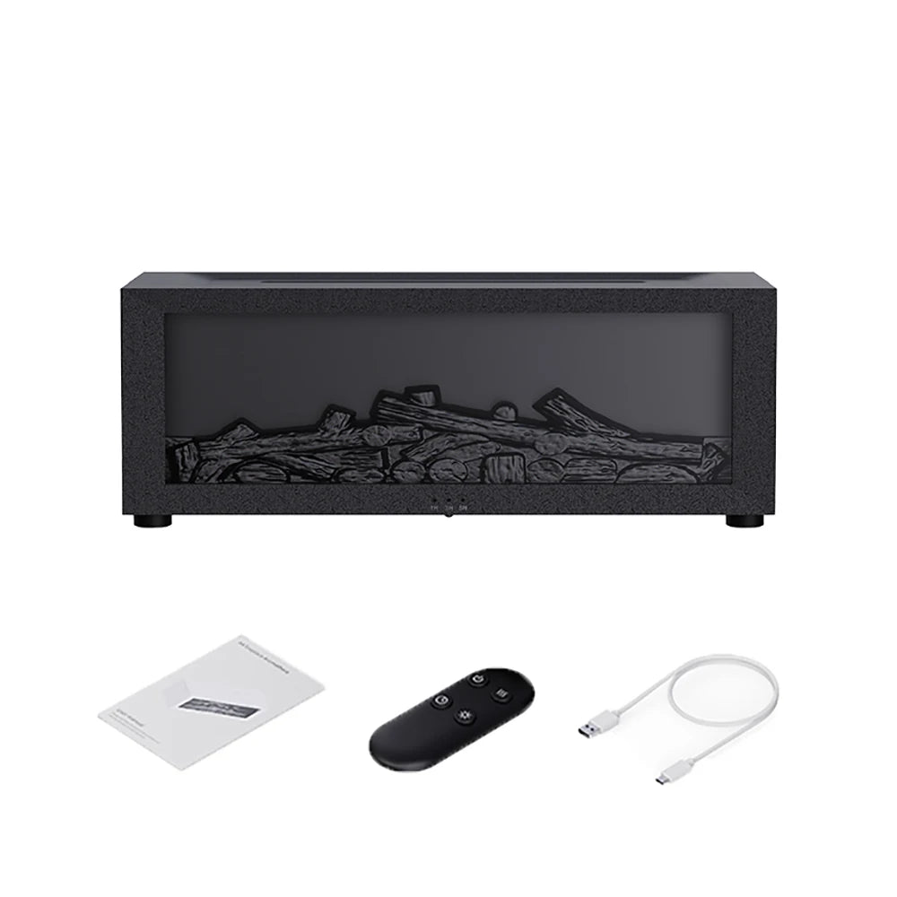 Air Humidifier & Aroma Diffuser with Flame LED Light